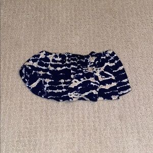 Navy blue and cream Bandeau